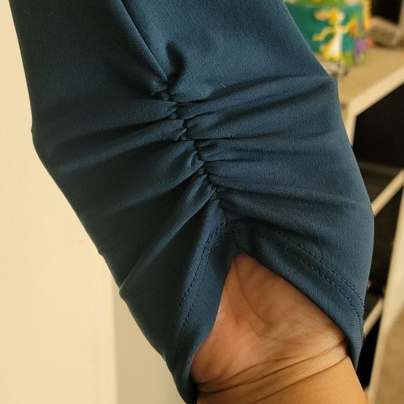 Midi dress-teal color - Picture 3 of 5